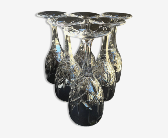Bohême - verres à pied (6) - Moderne milieu de siècle - Cristal au plomb  24% Pbo | Selency