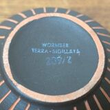 Wormser Terra-Sigillata pottery vase from Germany, mid-century, 1960s.