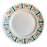 Badonviller round dish in glazed earthenware, "Quiberon" service