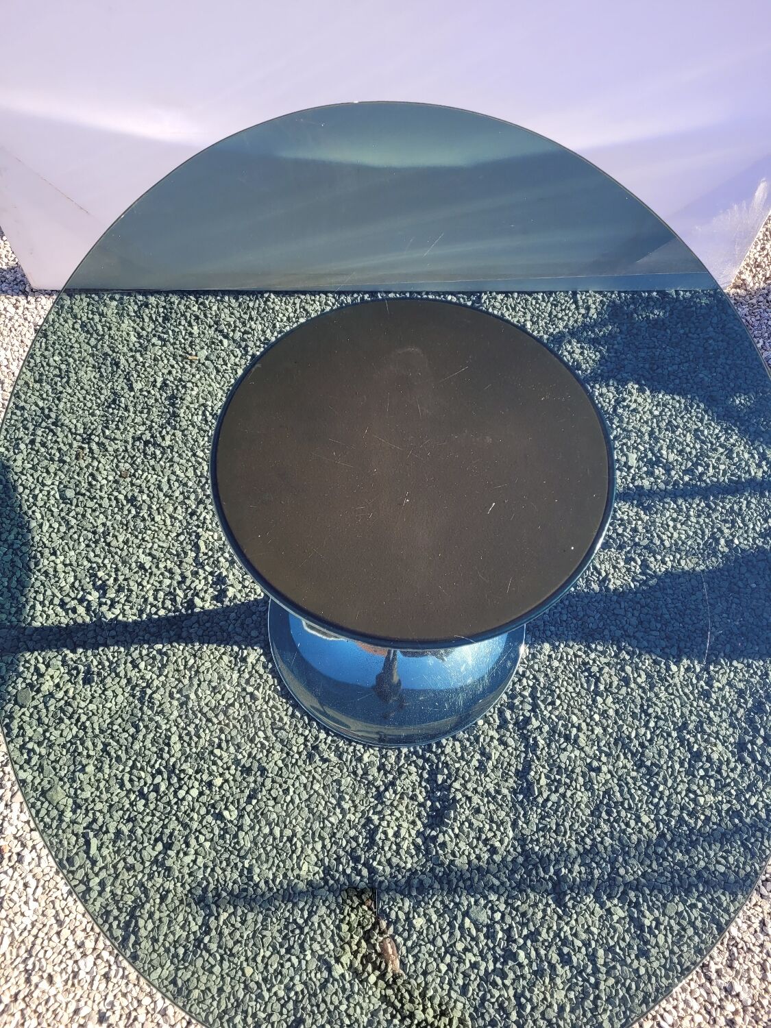 Tulip foot table by Gastone Rinaldi from the 70s