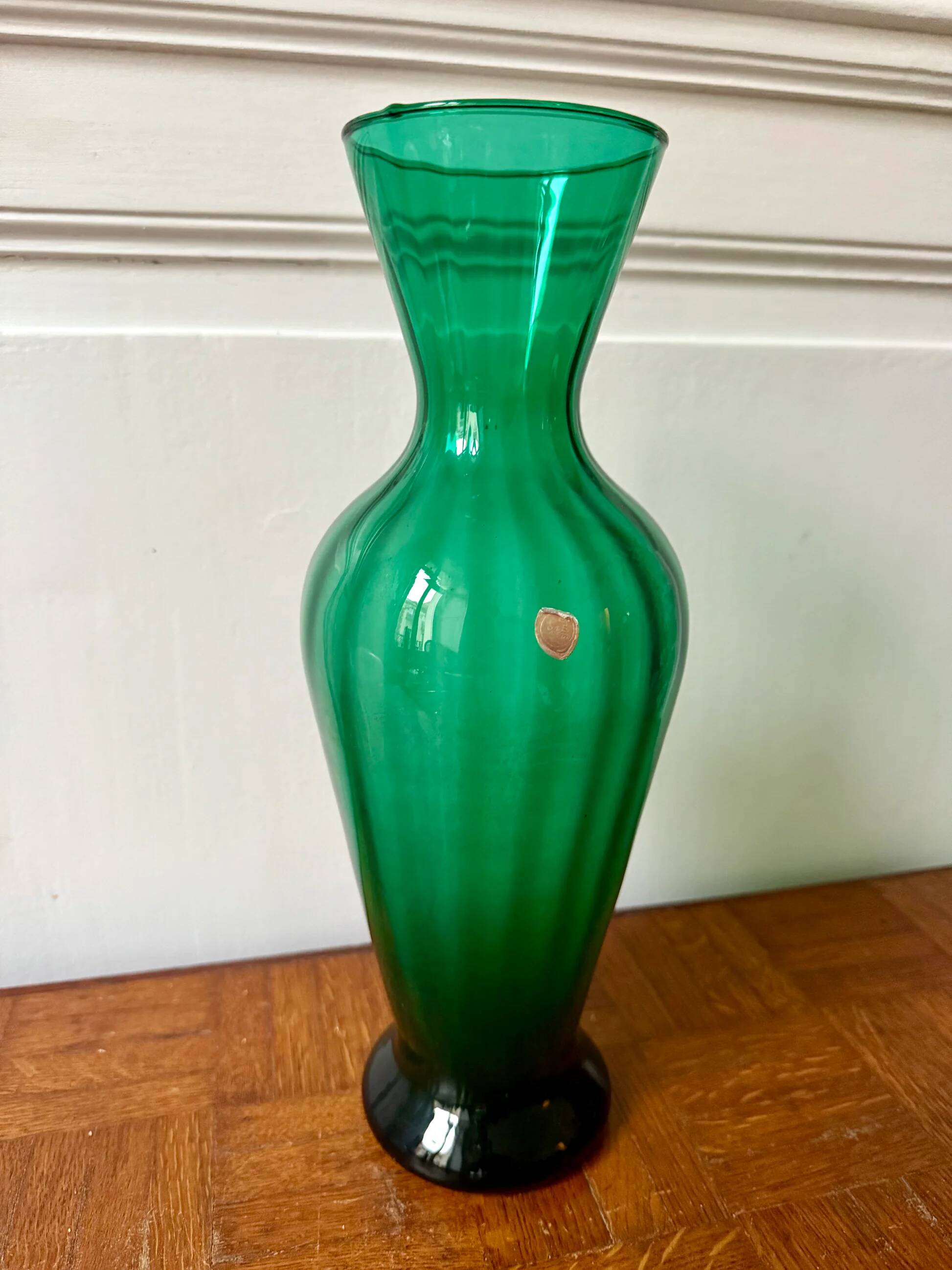 Italian blown glass vase