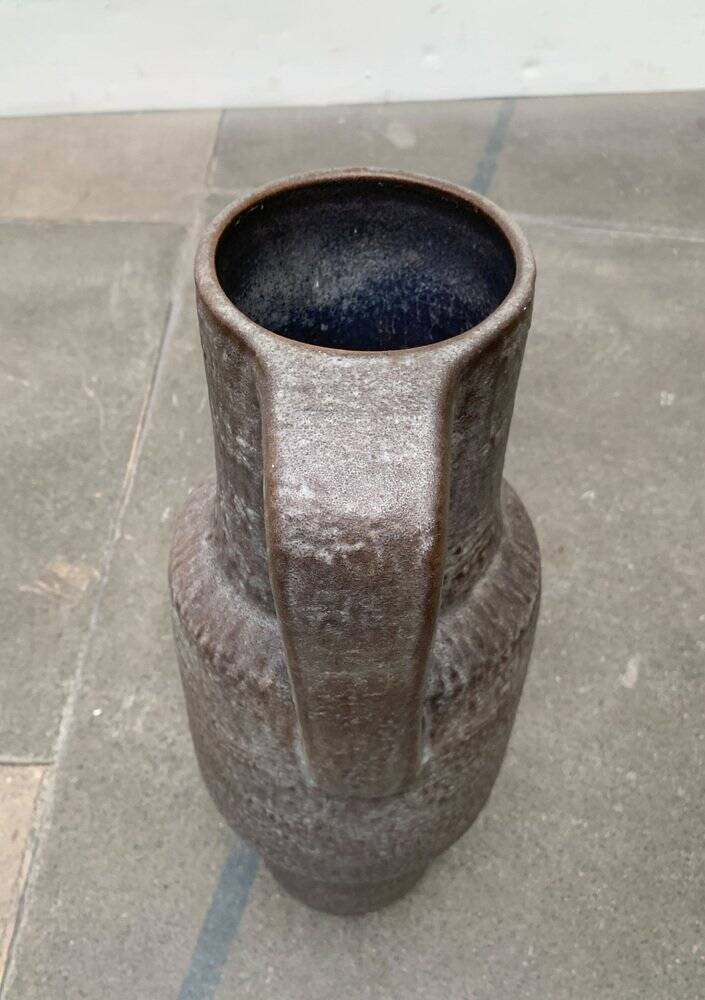 Vintage German Footed Vase in Ceramic by Karlsruher Majolika
