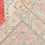 4x7 Red & Cream Antique Vintage Rug, 129x216Cm SK 22247