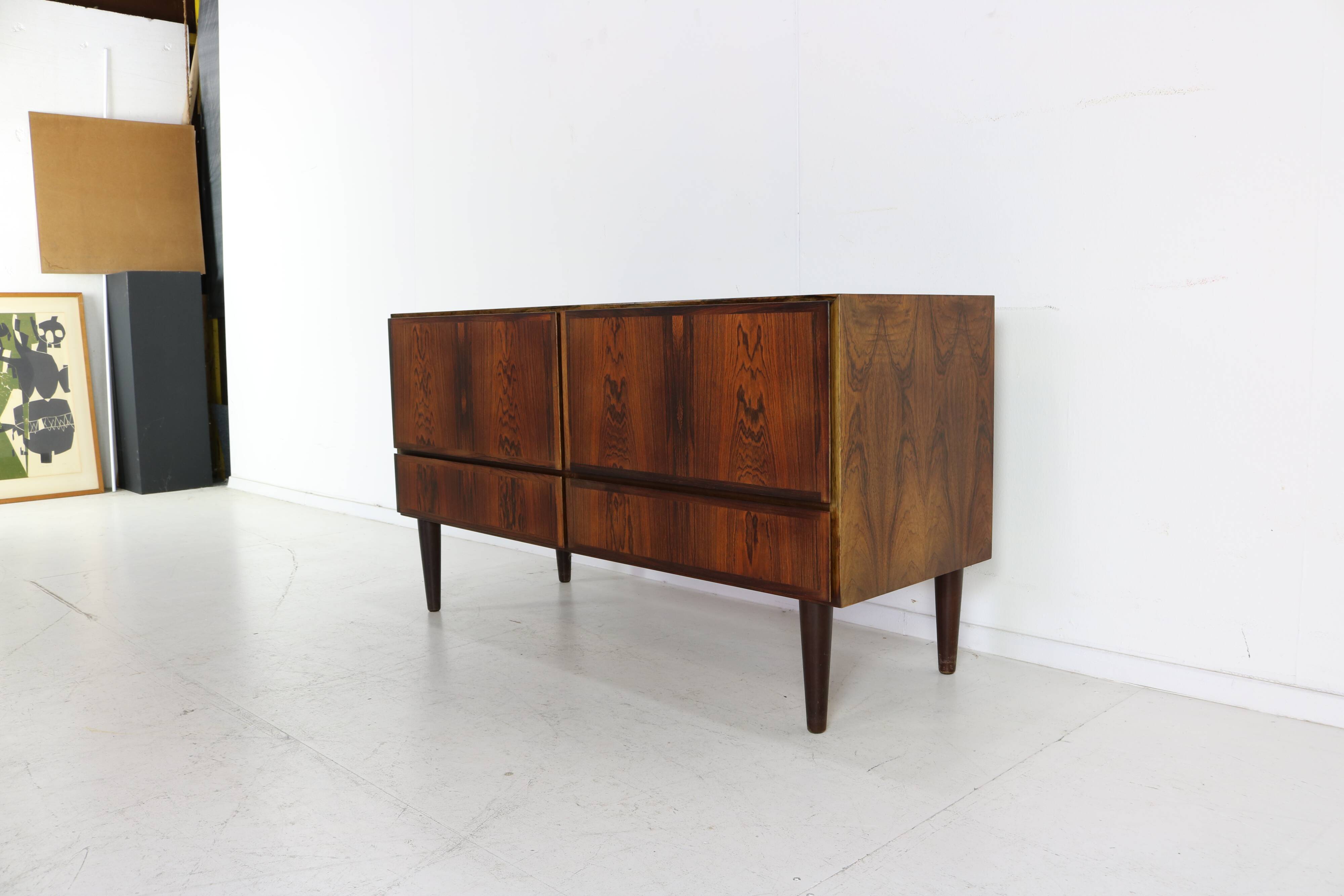 Rosewood office cabinet with 2 large heavy drawers