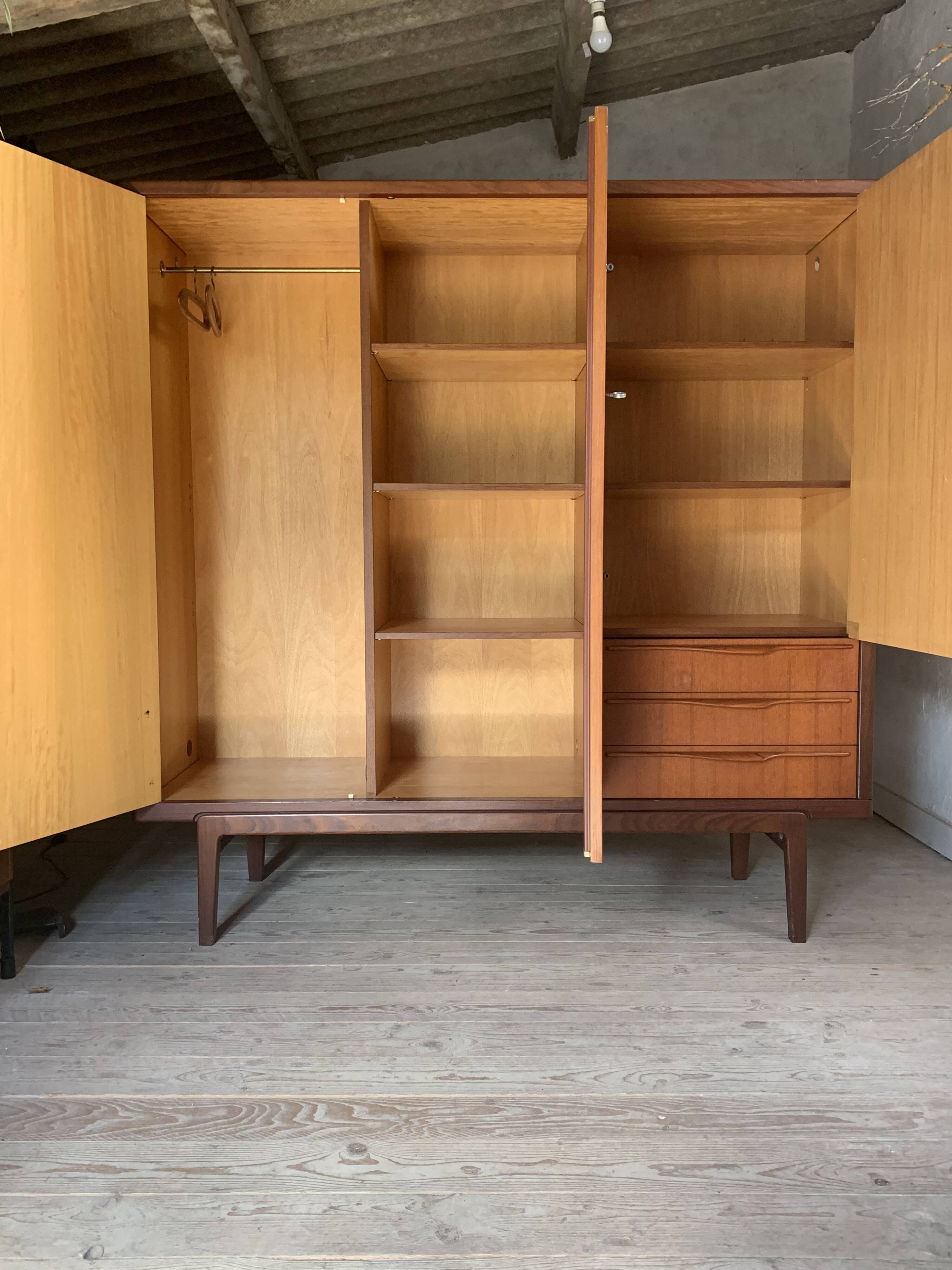 Scandinavian vintage teak wardrobe