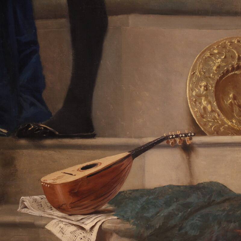 Great 19th-century portrait signed by Francesco Vinea