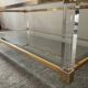 Vintage lucite and brass coffee table from the 70s
