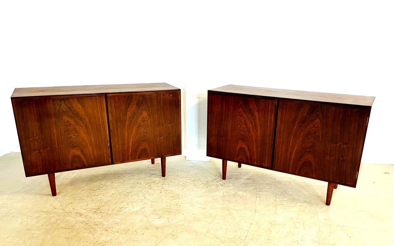 Vintage retro Danish mid-century rosewood sideboards by Gunni Omann 1960s