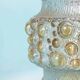 Vintage Scandinavian glass pendant, bubble glass pendant.
