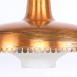 Vintage copper and glass pendant lamp by Jørn Utzon, 1940s