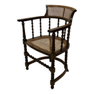 Antique Barley Twist, Rattan Seated Captains Chair easy chair Classic