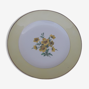 Digoin Sarreguemines opaque porcelain plate diam 23 cm