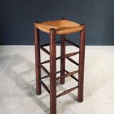 Brutalist bar stool by Charles Dudouyt, France, 1940s.