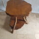 Solid elm coffee table with double tops