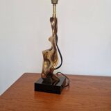 Michel Jaubert, gilt bronze lamp base. 1970s