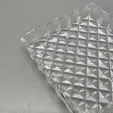 Small Cubic Textured Glass Wall Light in the Style of Orrefors, Germany, 1970s