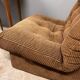 Vintage brown corduroy armchair from the 70s