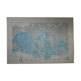 Map of the seabed (underwater relief) dating from 1905