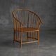 Rustic Wabi Sabi Bamboo Armchairs, France, 1970s
