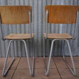 Industrial vintage Chairs Willem Hendrik Gispen for Gispen 1950s, Set of 2