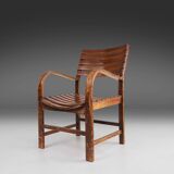 Art Deco Wooden Torck Armchair, France 1930s