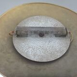 Lampadaire italien design 1980 plexiglass laiton
