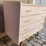 Commode scandinave rose