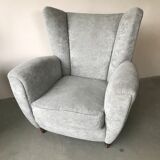 Pair of italian armchairs in velvet