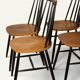 Set of 4 vintage wooden chairs, 1960s