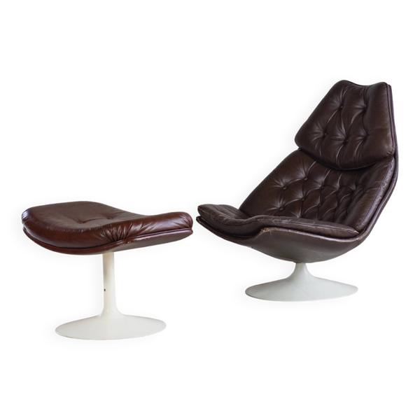 Fauteuil F588 et ottoman par Geoffrey Harcourt pour Artifort, 1960