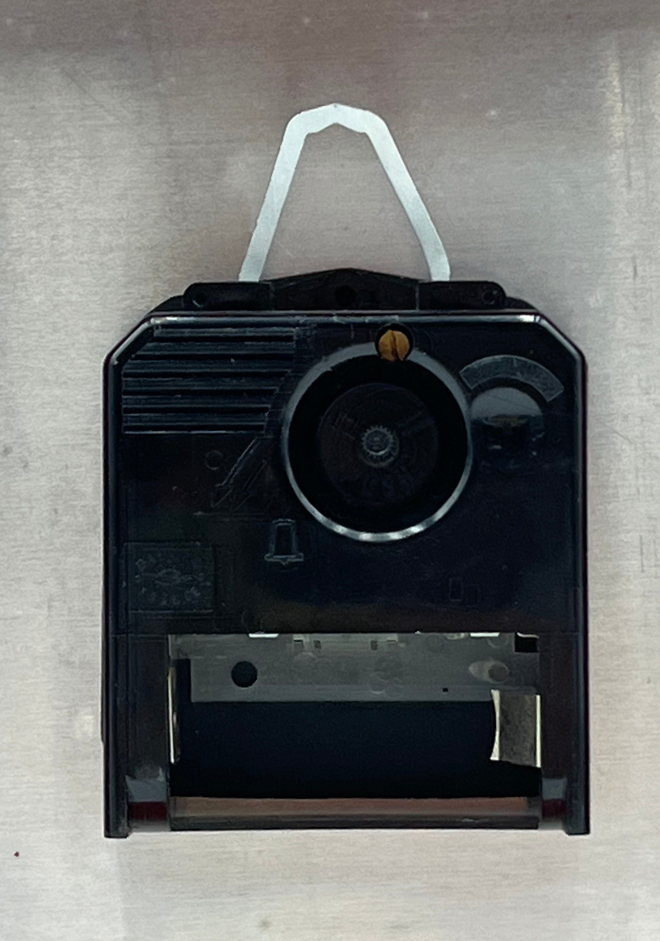 Space age Bayard 70s wall clock vintage orange, made in France