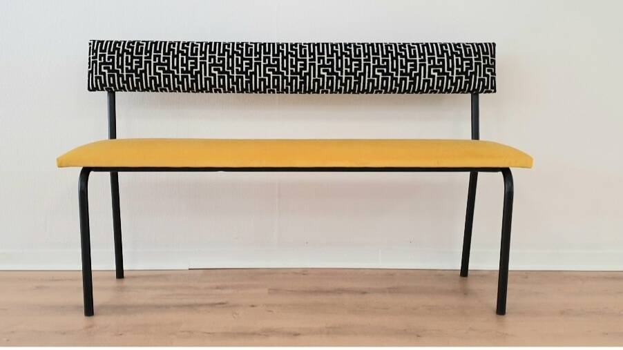 Banc vintage tapissé