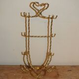 Napoleon III enameled liquor service with gilded brass basket