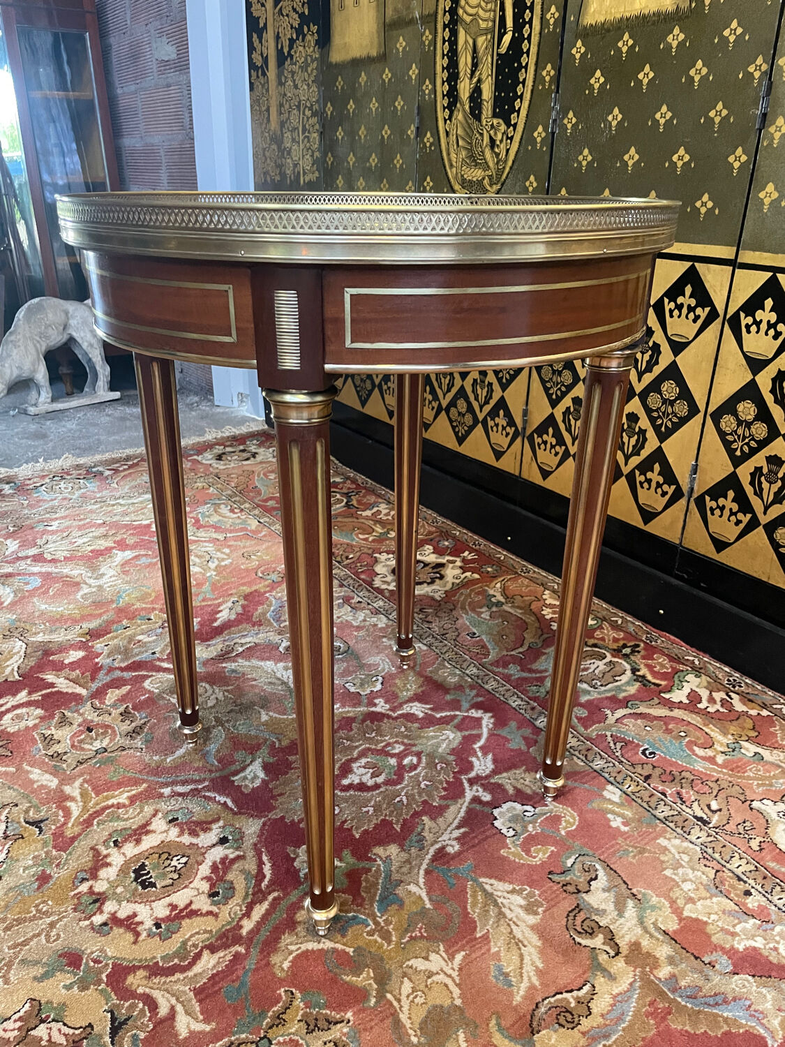 Table - Guéridon bouillotte de style Louis XVI restauré