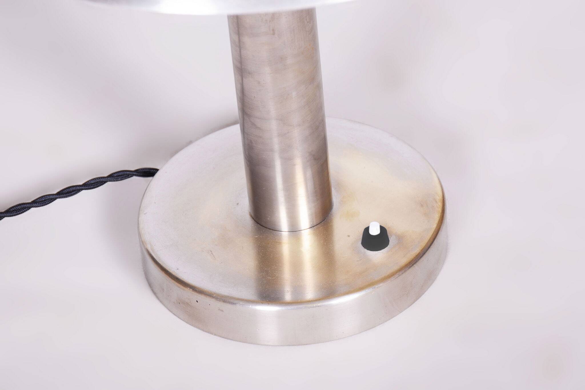 Restored Bauhaus Table Lamp, by Franta Anýž, New Electrification, Czech, 1920s