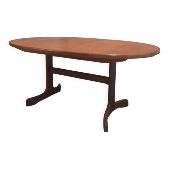 Table à manger scandinave en teck avec ralllonge