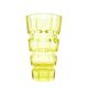 Art Deco vase, yellow crystal, design by J. Hoffmann, Moser, Czechoslovakia, 1930s