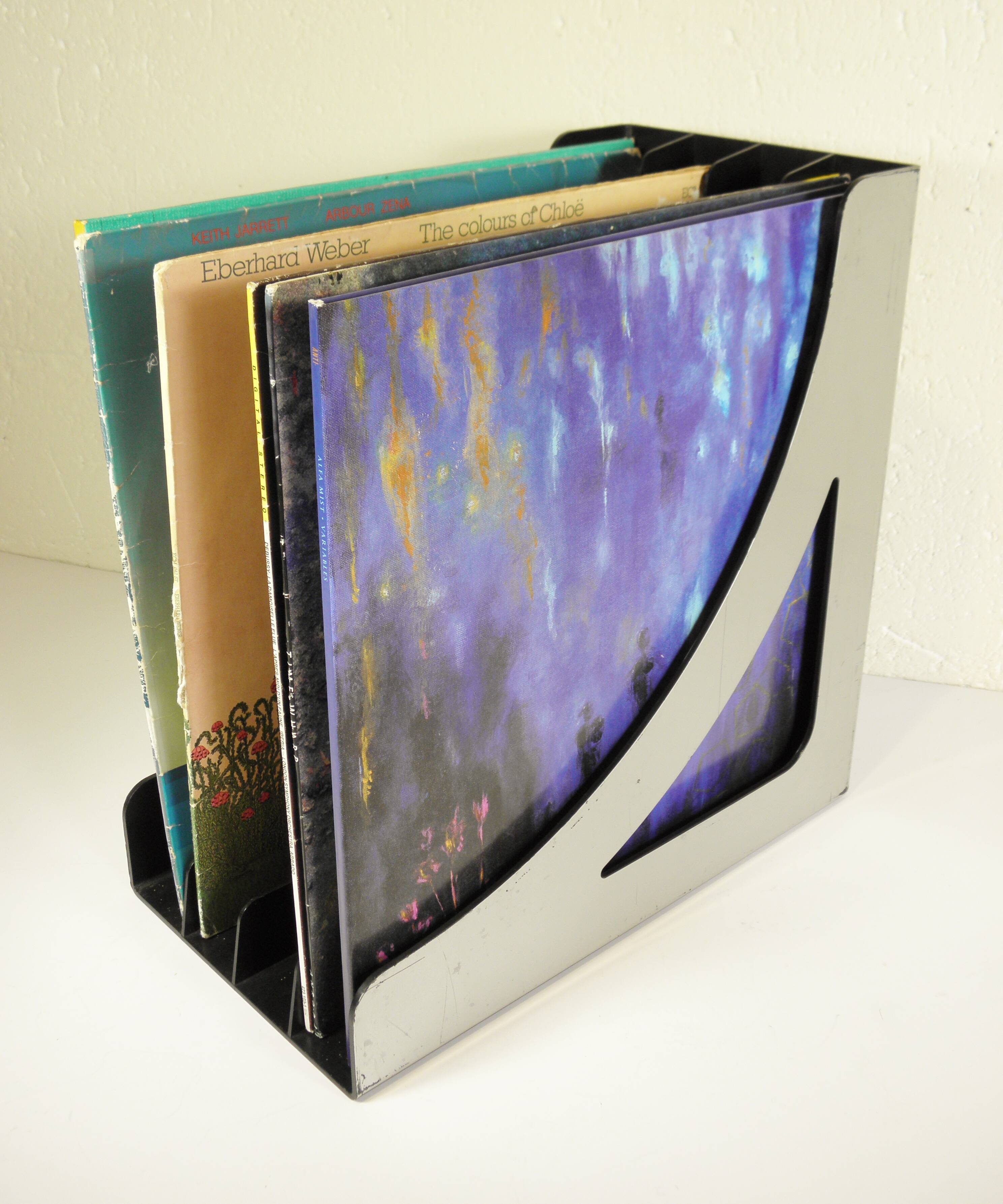 33 rpm vinyl record rack. 1970s design