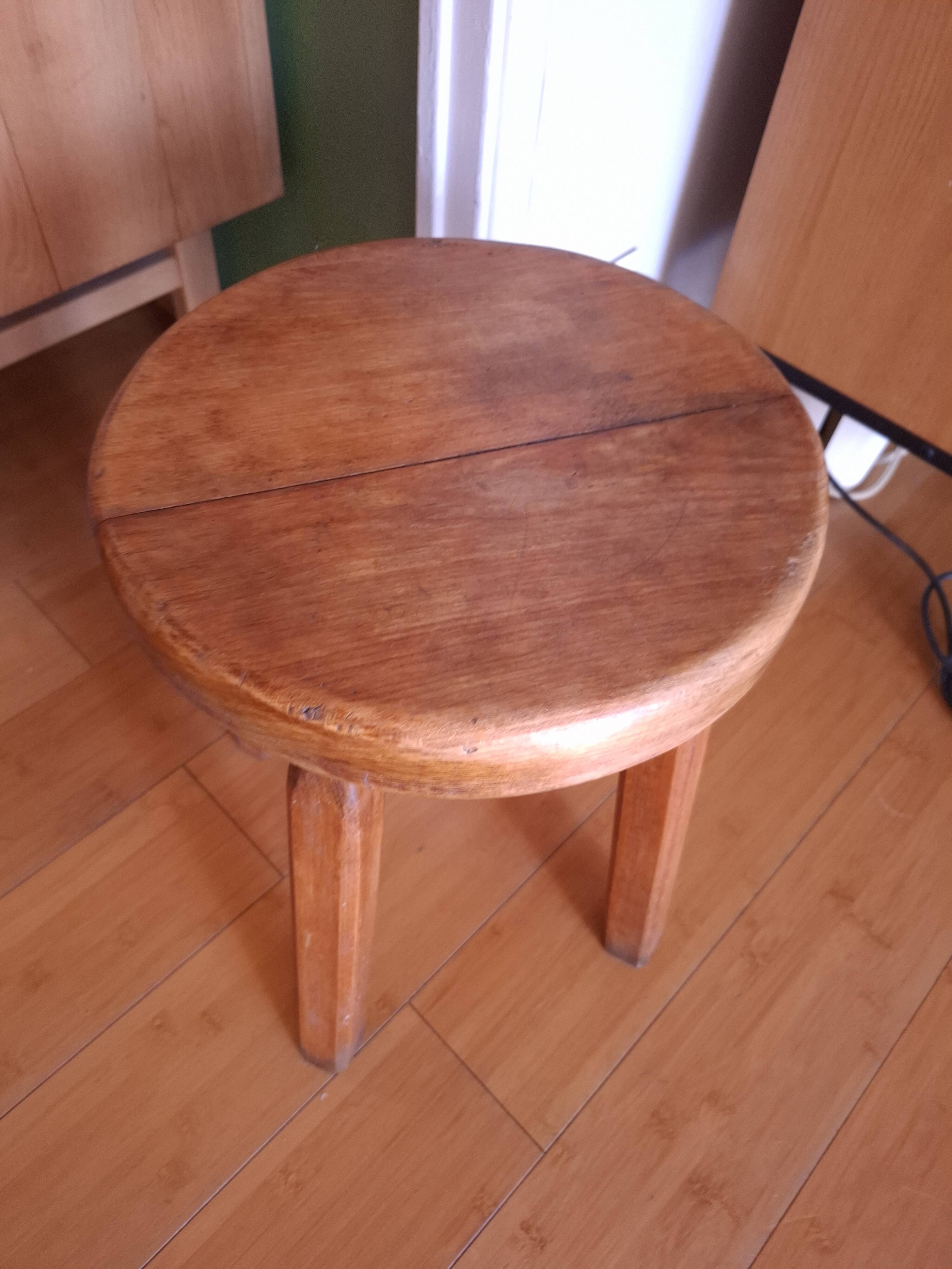 French work stool, pencil legs