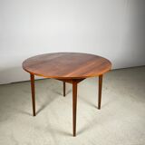 Table ronde en teck 1960