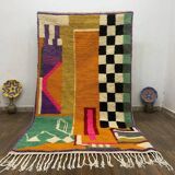 Tapis en laine naturelle fait main traditionnelle taille 150 x 250 cm