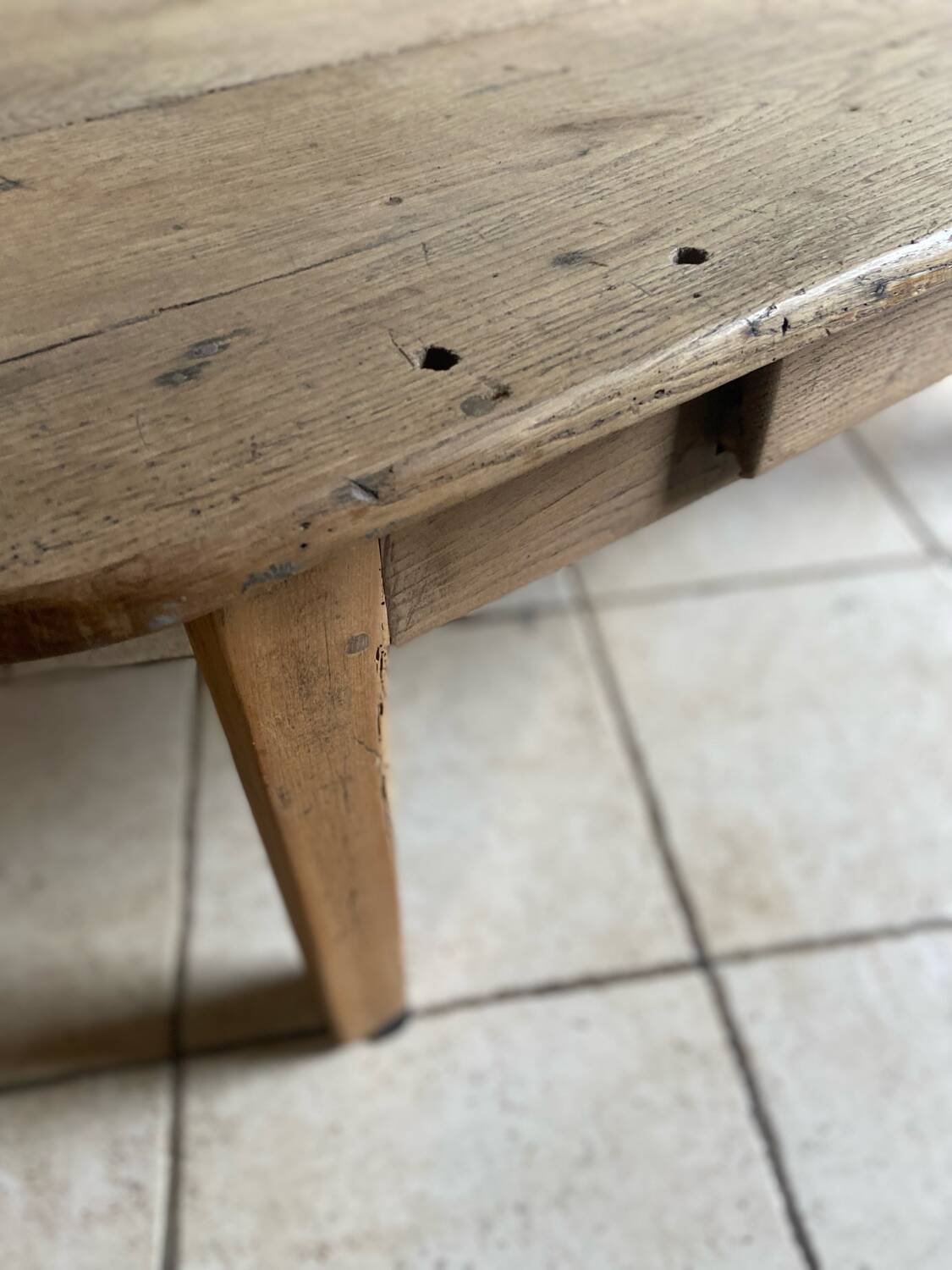 Table basse de ferme en chêne massif