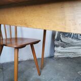 Square dining table, wood and formica, 1960s