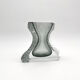 Vase Mandruzzato Murano Sommerso Fumé Texture Givrée Design 70s