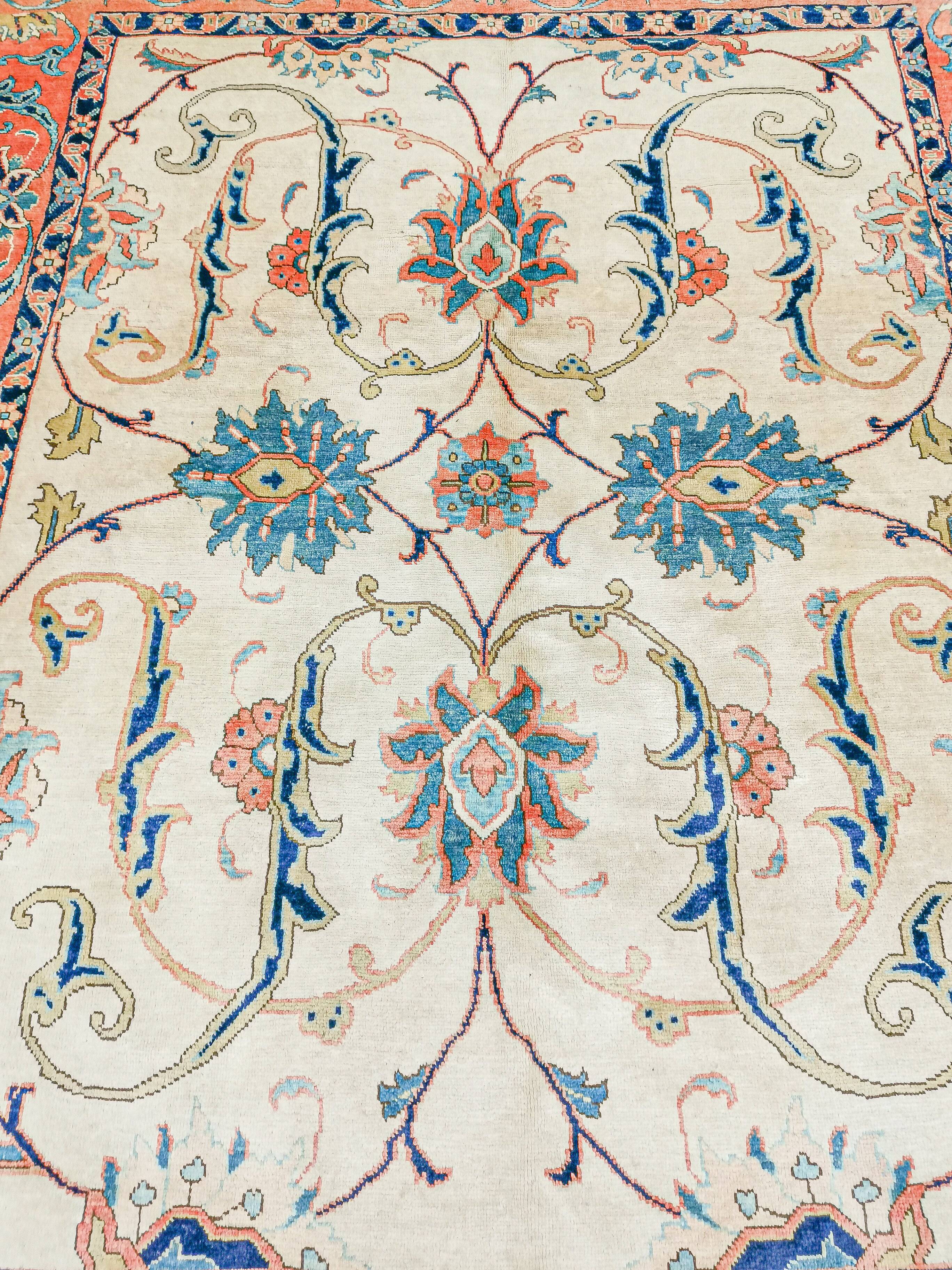 Heriz handmade Persian vintage oriental rug 240 x 195 cm