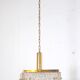 Vintage chandelier from Malmö Metallvarufabrik and pressed glass from Orrefors 1970s