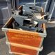 Letter u in galvanized metal