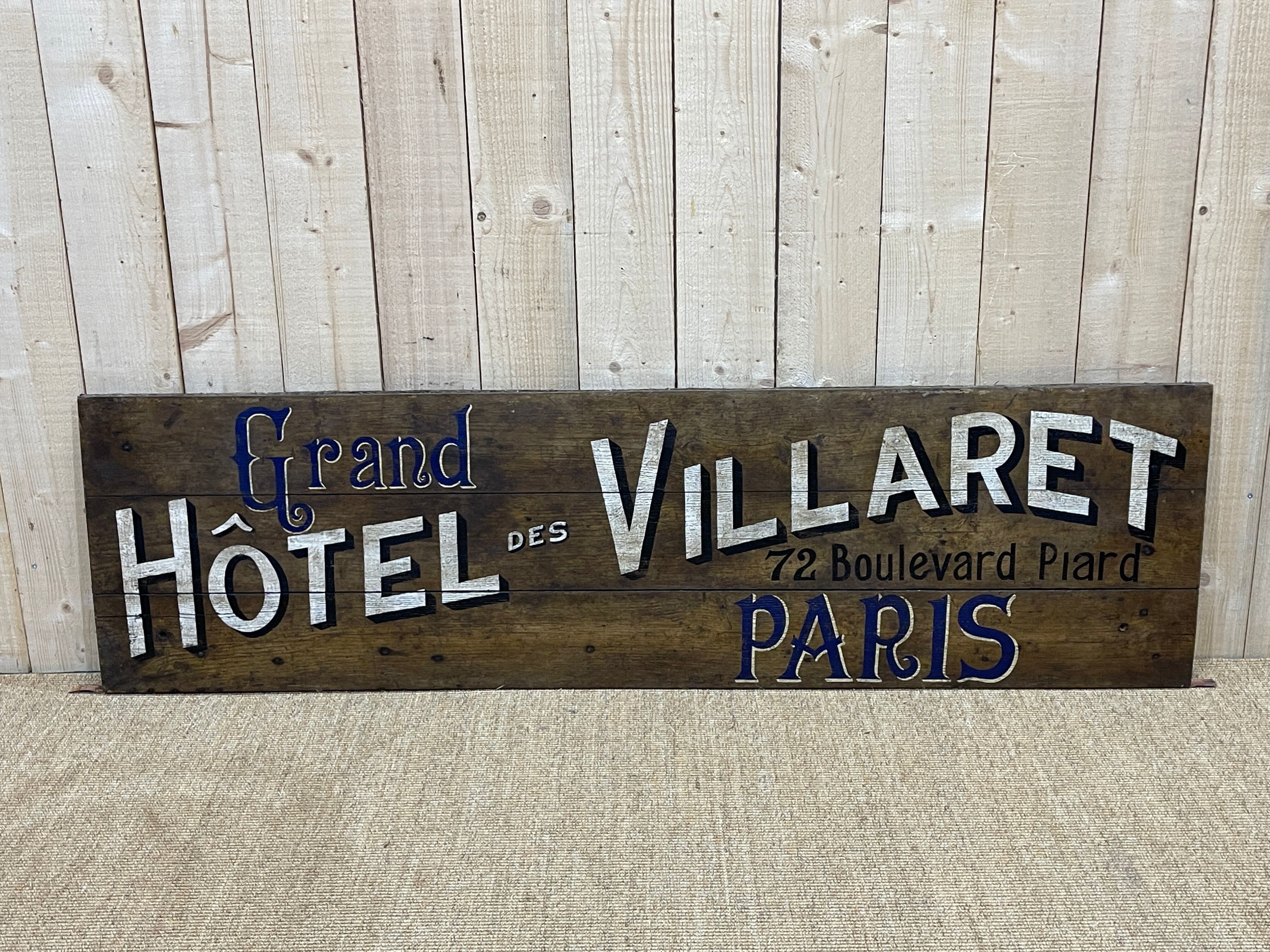 Oak panel early XXth Grand Hotel des Villaret - Paris