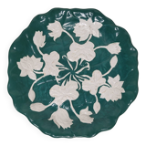 Plat en faience de Creil et Montereau - Leboeuf Milliet XIXeme Décor floral
