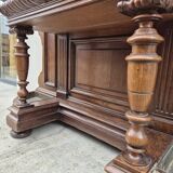 Cloakroom Napoleon III coat rack 19th in solid oak